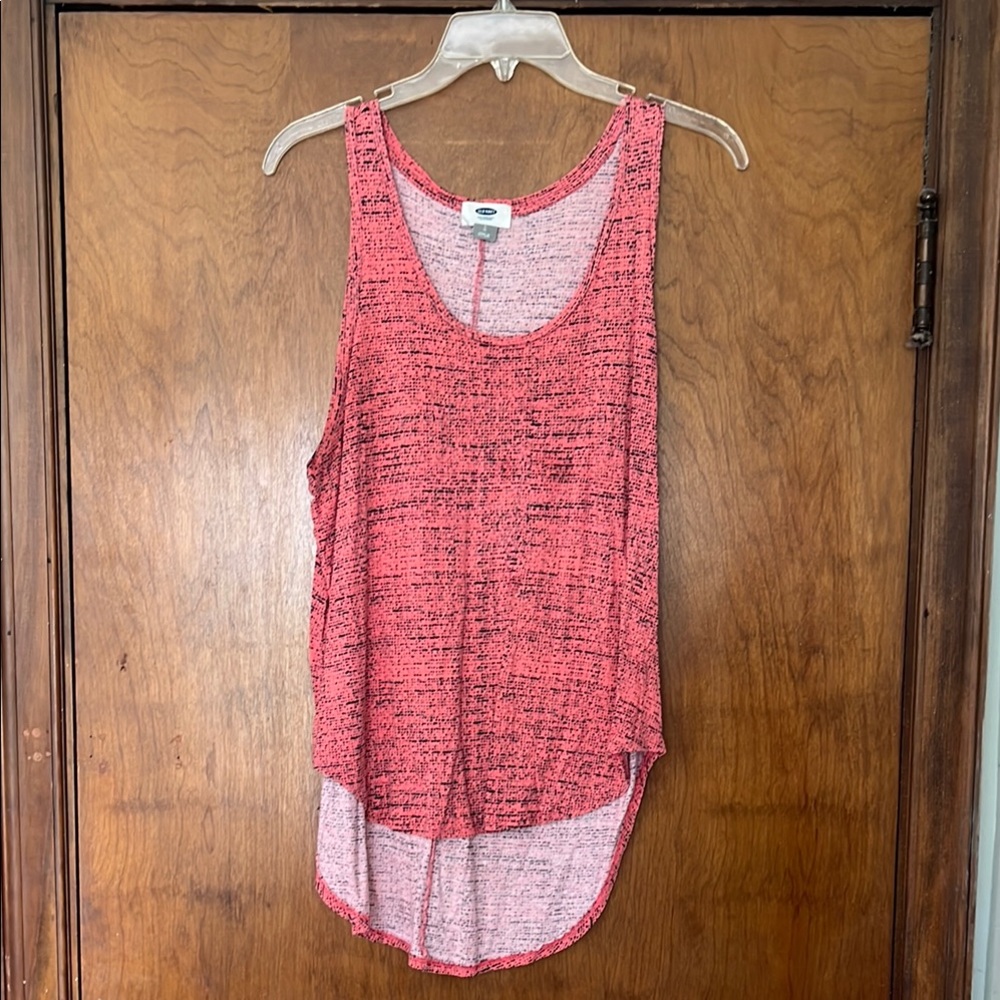 Old Navy Pink Sleeveless Tank Top with Hi-Low Hem